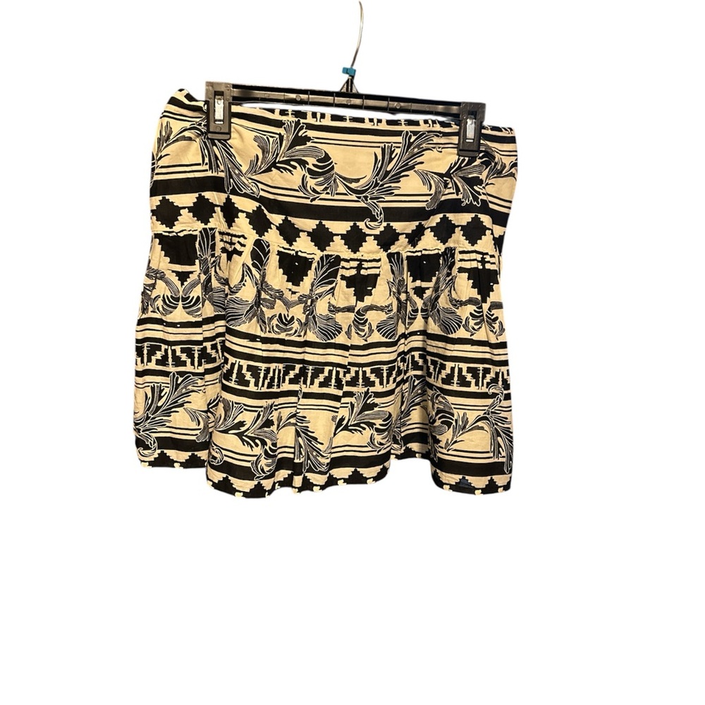 Express Monochrome Leaf Print Skirt